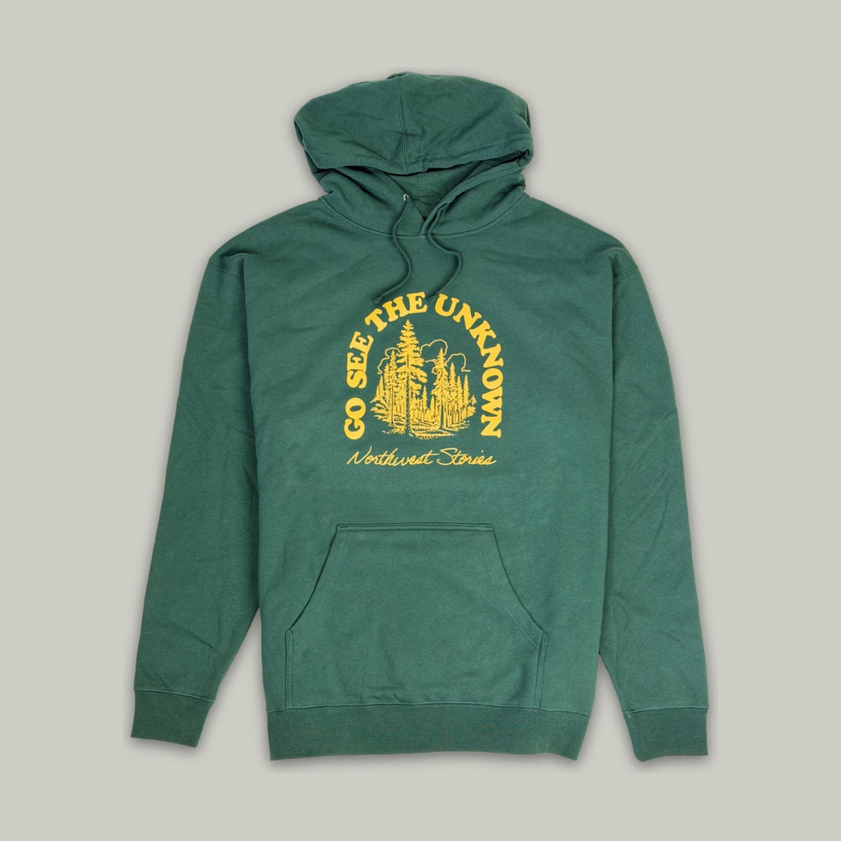 Go See The Unknown hoodie by Northwest Stories, front